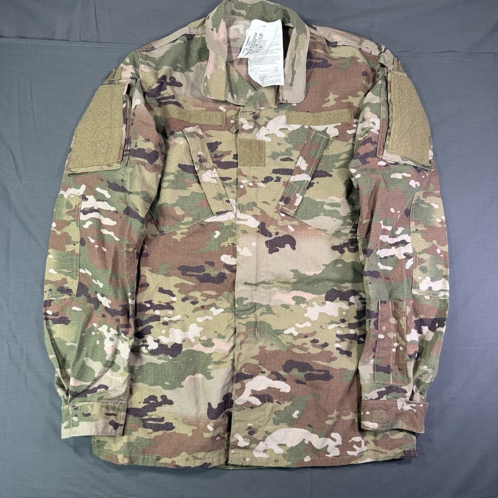 Men's Military Flame Resistant Combat Coat Ocp Camo Medium XX-Long New Ripstop